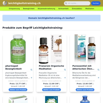 Screenshot leichtigkeitstraining.ch