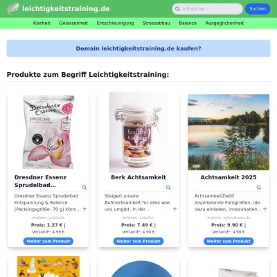Screenshot leichtigkeitstraining.de