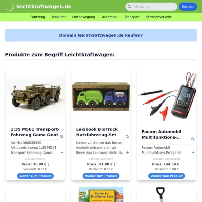 Screenshot leichtkraftwagen.de