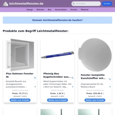 Screenshot leichtmetallfenster.de
