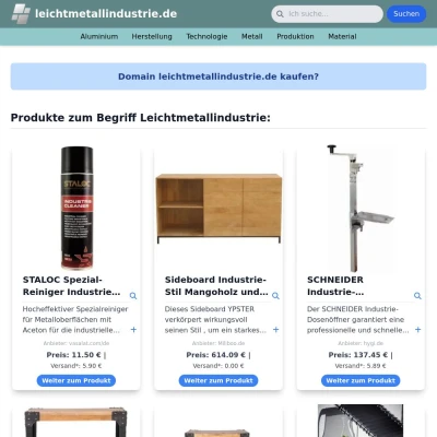 Screenshot leichtmetallindustrie.de