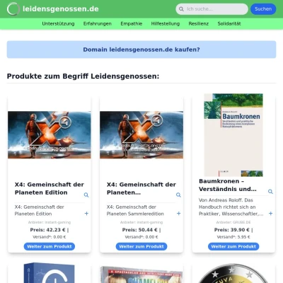 Screenshot leidensgenossen.de