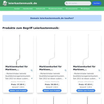 Screenshot leierkastenmusik.de