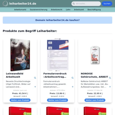 Screenshot leiharbeiter24.de