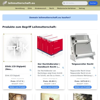 Screenshot leihmutterschaft.eu