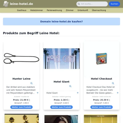 Screenshot leine-hotel.de