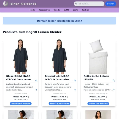 Screenshot leinen-kleider.de
