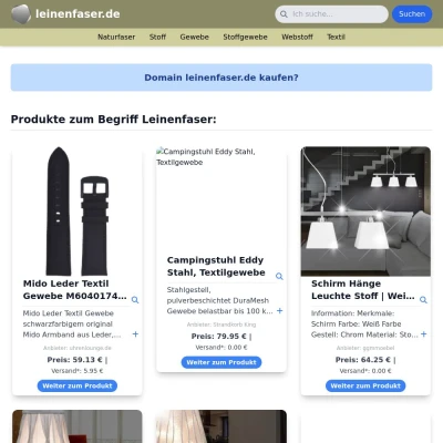 Screenshot leinenfaser.de