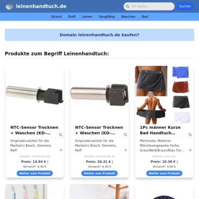 Screenshot leinenhandtuch.de