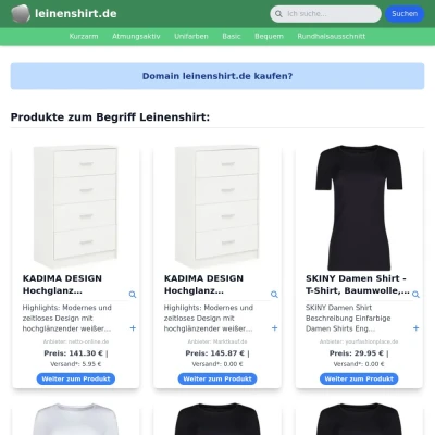 Screenshot leinenshirt.de