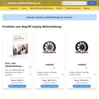 Screenshot leipzig-weiterbildung.de