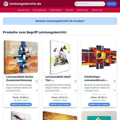 Screenshot leistungsbericht.de