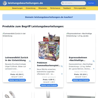 Screenshot leistungsbeurteilungen.de