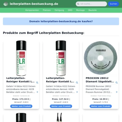 Screenshot leiterplatten-bestueckung.de