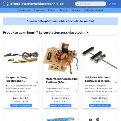 Screenshot leiterplattenanschlusstechnik.de