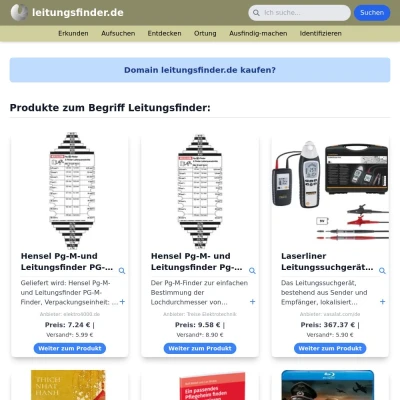 Screenshot leitungsfinder.de