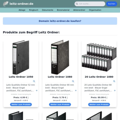 Screenshot leitz-ordner.de