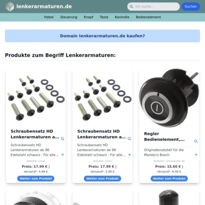 Screenshot lenkerarmaturen.de