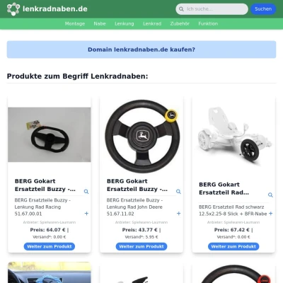 Screenshot lenkradnaben.de