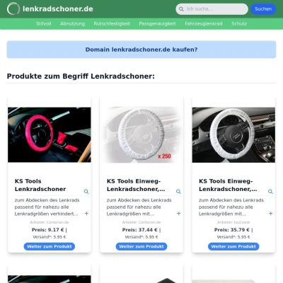 Screenshot lenkradschoner.de