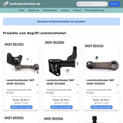 Screenshot lenkstockhebel.de