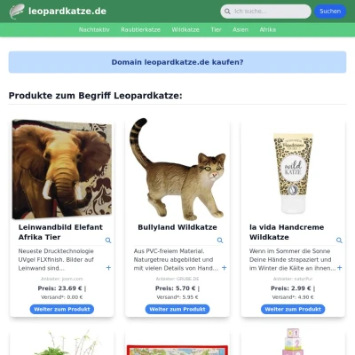 Screenshot leopardkatze.de