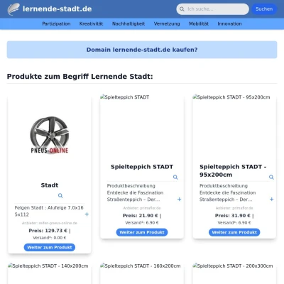 Screenshot lernende-stadt.de