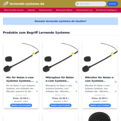 Screenshot lernende-systeme.de