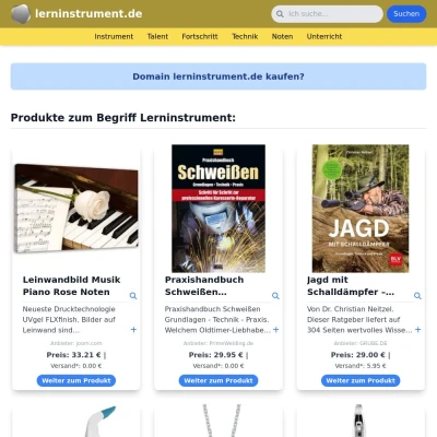 Screenshot lerninstrument.de