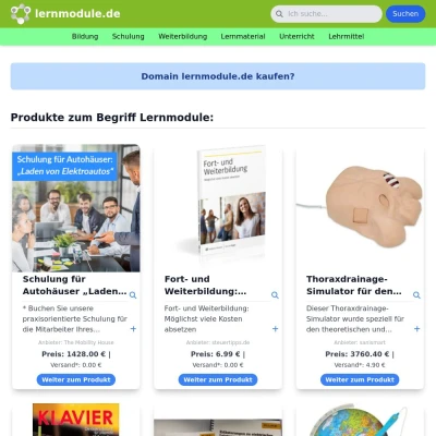 Screenshot lernmodule.de