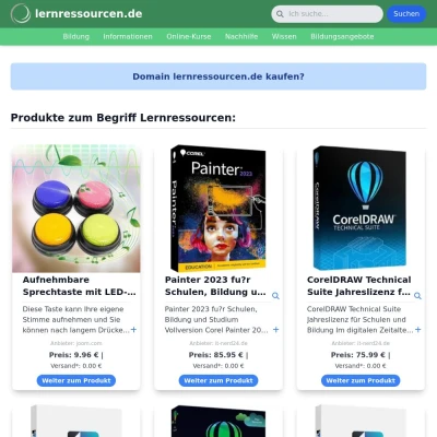 Screenshot lernressourcen.de