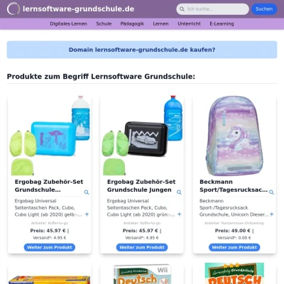 Screenshot lernsoftware-grundschule.de