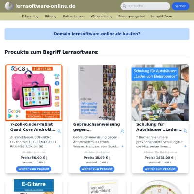 Screenshot lernsoftware-online.de