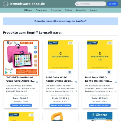 Screenshot lernsoftware-shop.de