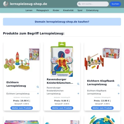 Screenshot lernspielzeug-shop.de