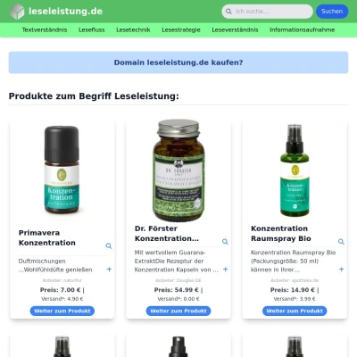Screenshot leseleistung.de