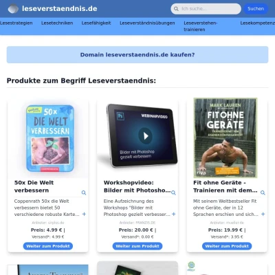 Screenshot leseverstaendnis.de