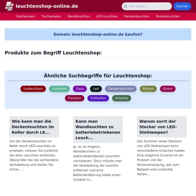 Screenshot leuchtenshop-online.de