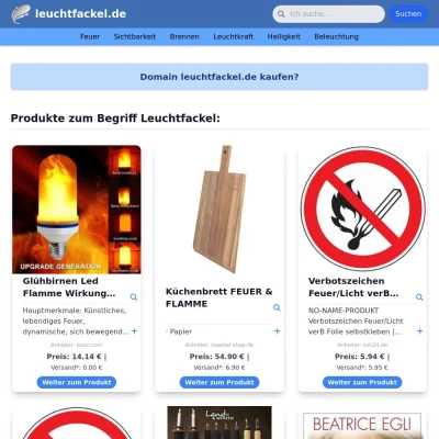 Screenshot leuchtfackel.de