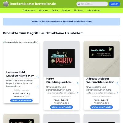 Screenshot leuchtreklame-hersteller.de