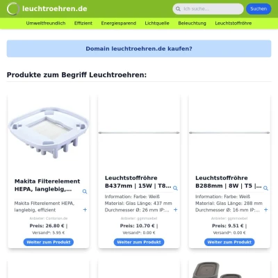 Screenshot leuchtroehren.de