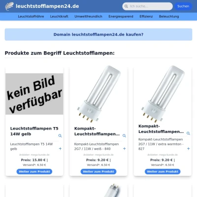 Screenshot leuchtstofflampen24.de