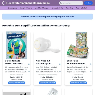 Screenshot leuchtstofflampenentsorgung.de