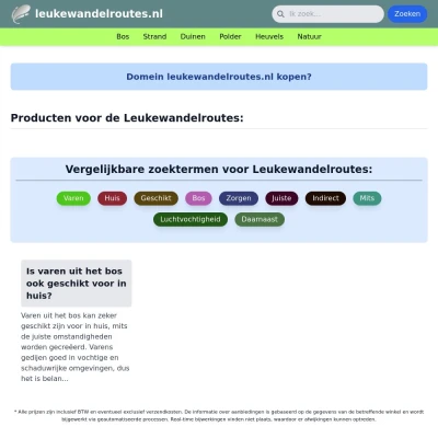 Screenshot leukewandelroutes.nl