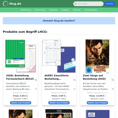 Screenshot lhcg.de