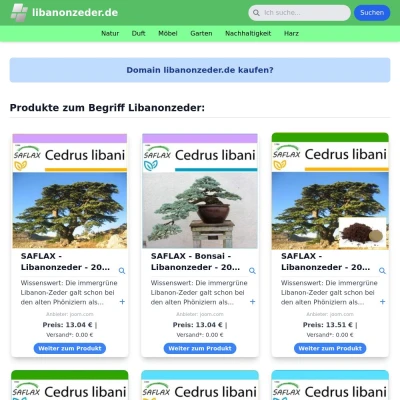 Screenshot libanonzeder.de