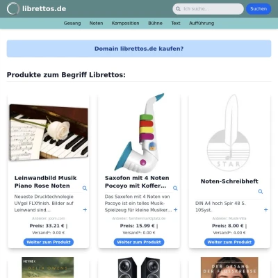 Screenshot librettos.de