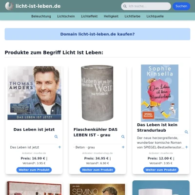 Screenshot licht-ist-leben.de
