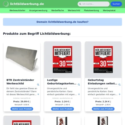 Screenshot lichtbildwerbung.de