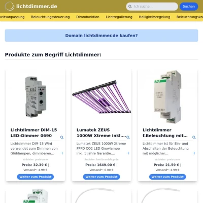Screenshot lichtdimmer.de
